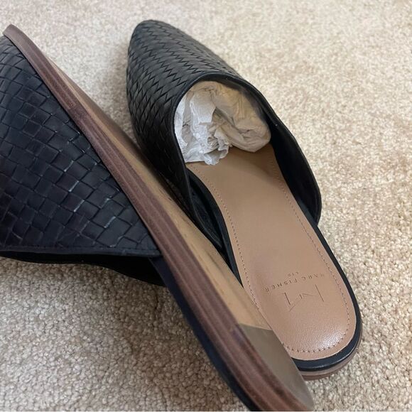 Marc Fisher Size 9.5 Slide Mules Weaved Black - Picture 10 of 13